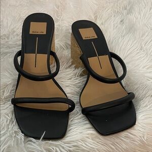 Dolce Vita Black Heeled Sandals